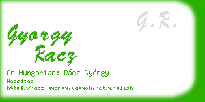 gyorgy racz business card