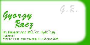 gyorgy racz business card